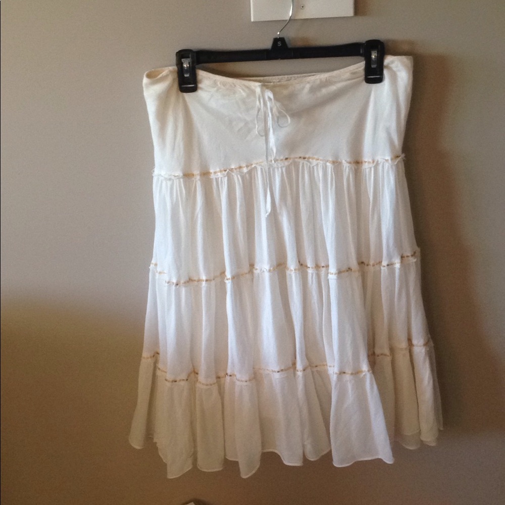 Express white cotton and silk skirt